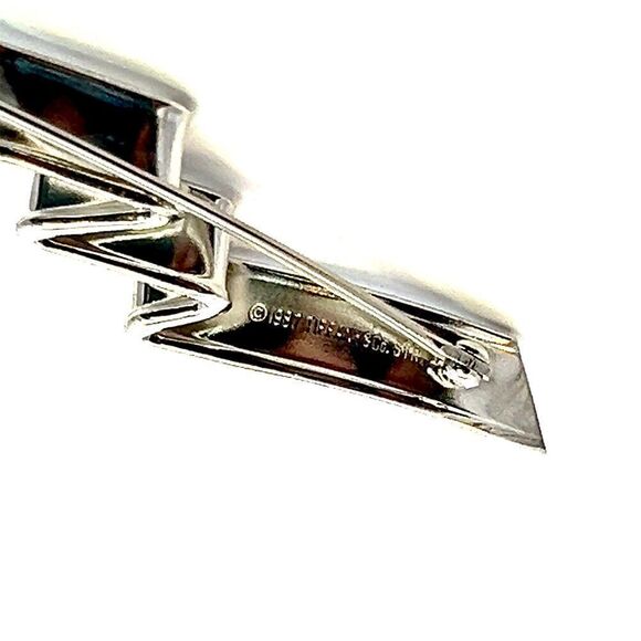Tiffany & Co Estate Wave Brooch Sterling Silver TIF706 - Picture 6 of 12